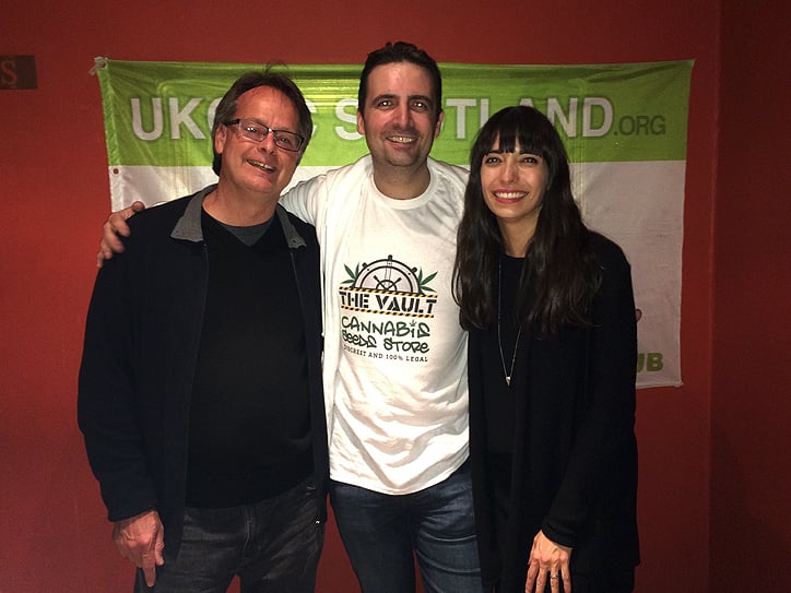 Meeting the lovely couple: Jack with Marc and Jodie Emery