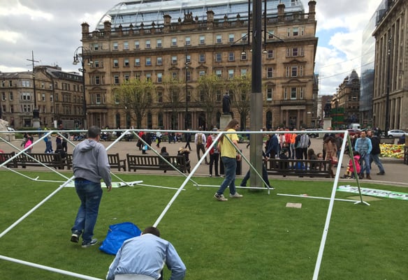 Setting Up for Glasgow 420 Event