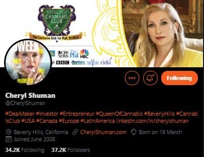 Cheryl Shuman Cannabis Influencer