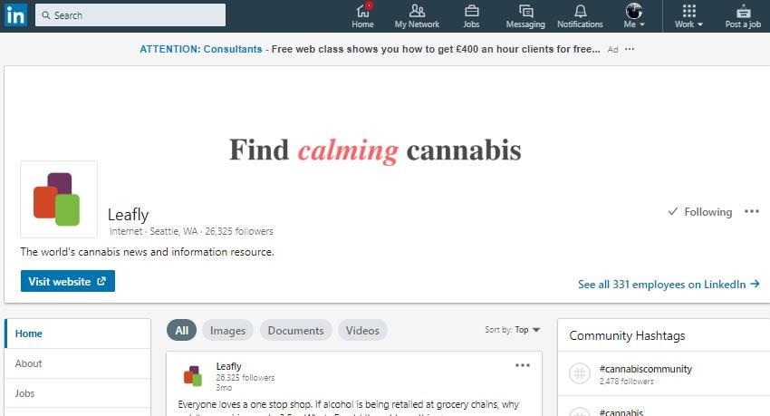 Leafly on Linkedin