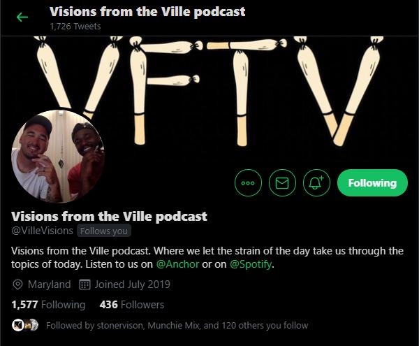 Visions from The Ville Podcast Twitter Page