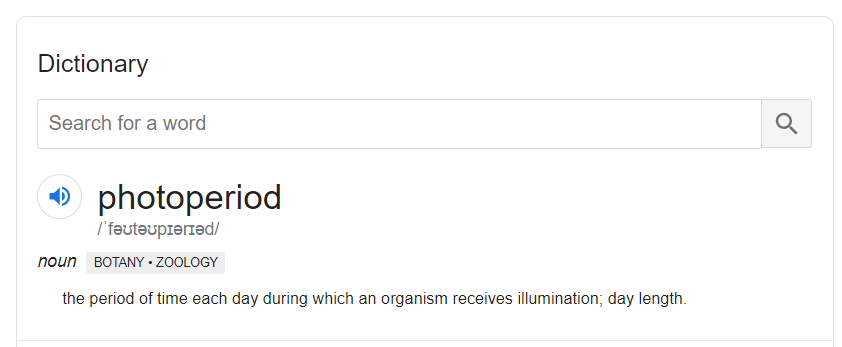 defination of photoperiod