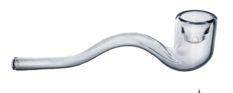 13cm  Glass  Pipe  Curved  Stem