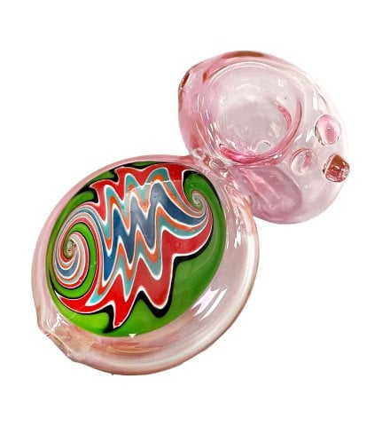 3 5  Inch 12 5cm  Coloured  Glass  Rasta  Pipe
