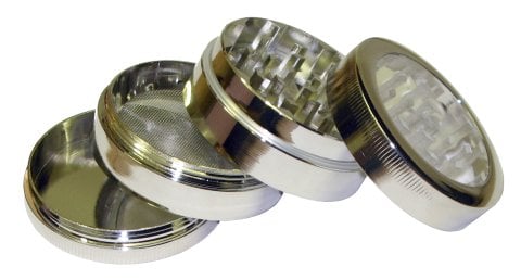 Basil  Bush  Basil  Bush  Metal 62mm 4  Part  Grinder  With  See  Through  Lid