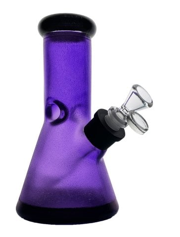 Basil  Bush  Frostbite  Glass  Beaker  Bong  Purple