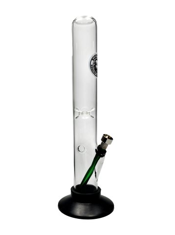 Basil  Bush  Glass  Ice  Bong  With  Rubber  Base