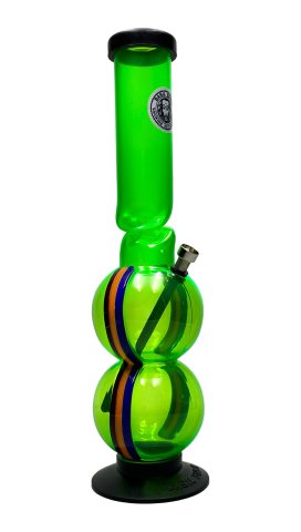 Basil  Bush  Twin  Orb  Acrylic  Ice  Twist  Bong