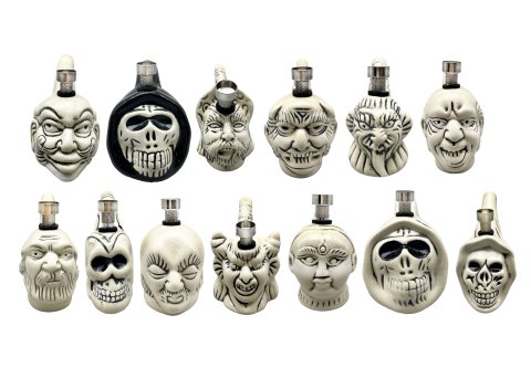 Ceramic  Small  Face  Bong  Assorted