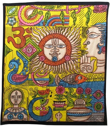Collage  Design  Double  Bed  Cover