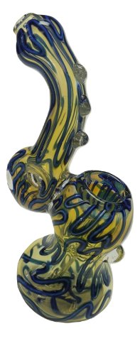 Coloured  Glass  Bubbler  Pipe 17cm