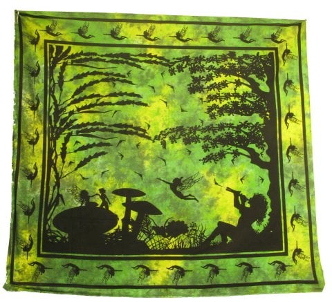 Green  Faerie  Double  Bed  Cover
