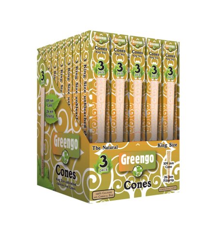 Greengo  Greengo  Natural  Unbleached  King  Size  Cones