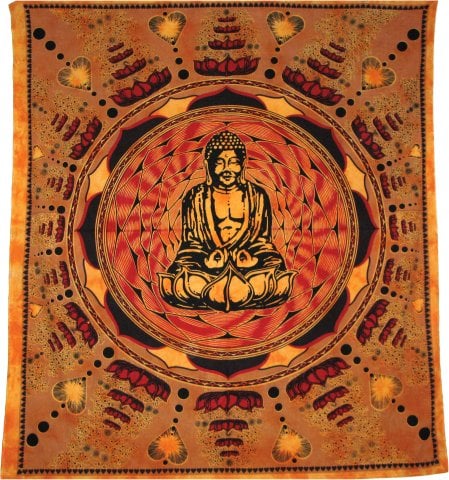 Lotus  Buddha  Double  Bed  Cover