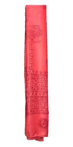 Medium  Light  Red  Viscose  Scarf