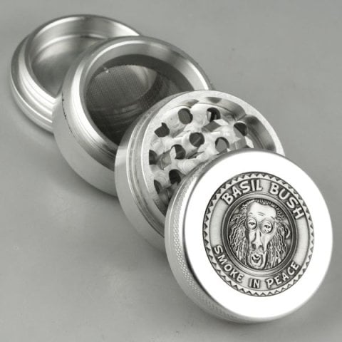 Basil  Bush  Embossed  Logo  Grinders