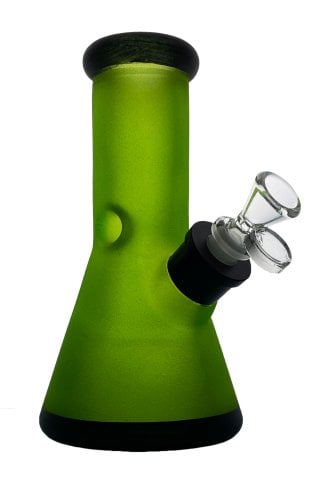 Basil  Bush  Frosted  Glass  Ice  Beaker  Bongs 20cm