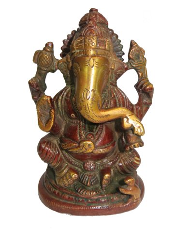 Brass  Ganesh  Statue 13cm08kg