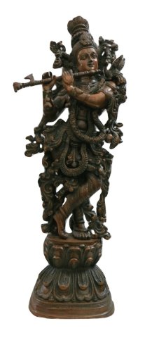Brass  Krishna  Statue 76cm  X 16kg