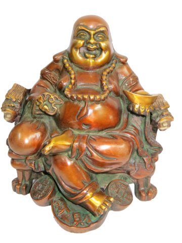 Brass  Laughing  Buddha  Statue 20cm29kg