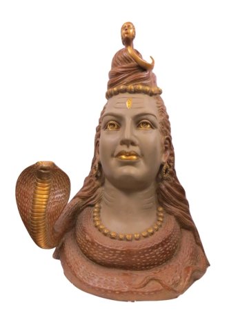 Brass  Shiva  Head  Statue 71cm  X 29kg