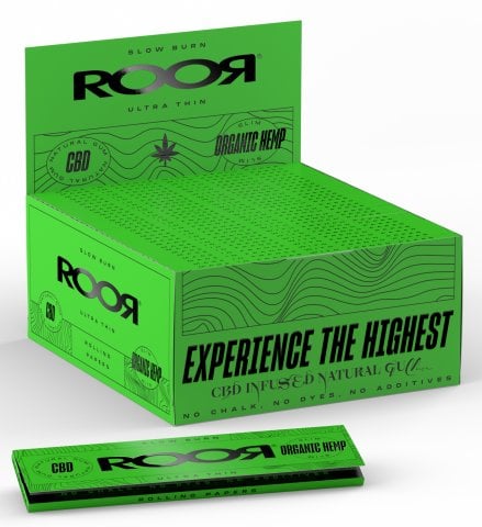 Cbd  Roor  Green  Organic  Hemp  Ultra  Slim  Papers   Tips