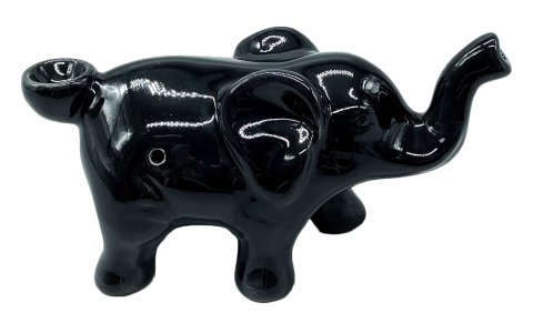 Ceramic  Black  Elephant  Pipe 1