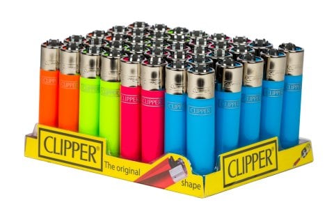Clipper  Solid  Fluorescent  Coloured  Lighters