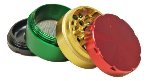 Coloured 4  Part  Metal  Grinders