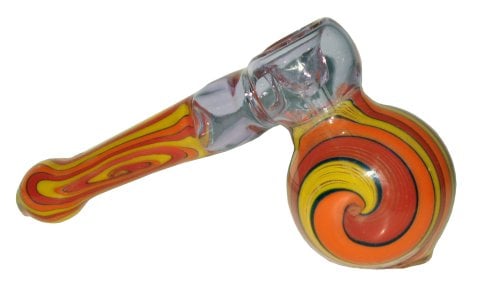 Coloured  Glass  Bubbler  Hammer  Pipe