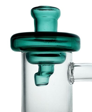 Coloured  Glass  Carb  Caps  Teal