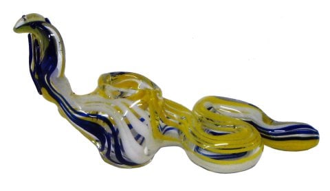 Coloured  Glass  Cobra  Pipe