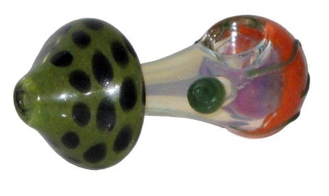Coloured  Glass  Pipe  Mushroom