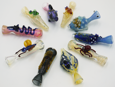 Coloured  Glass  Pipe