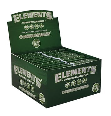 Elements  Green  Connoisseur  Kingsize  Slim  Hemp  Papers   Tips 1