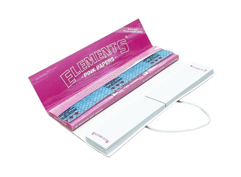 Elements  Pink  Connoisseur  Kingsize  Slim  Rice  Papers   Tips 1