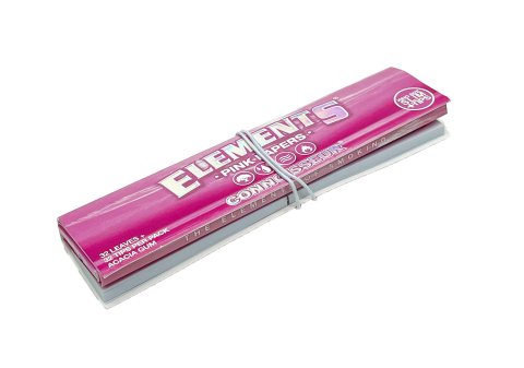 Elements  Pink  Connoisseur  Kingsize  Slim  Rice  Papers   Tips 2