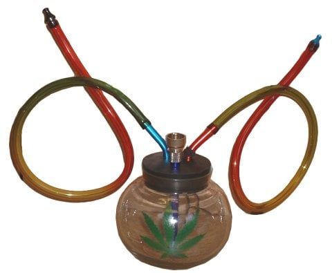 Glass 2  Way  Bong