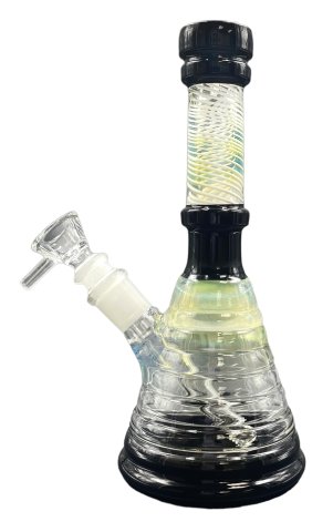 Glass  Beaker  Bong  With  Double  Grind  Stem   Glass  Bowl 215cm 3