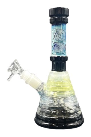 Glass  Beaker  Bong  With  Double  Grind  Stem   Glass  Bowl 215cm