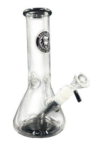Glass  Beaker  Bong  With  Ice  Spikes   Coloured  Base 25cm 2