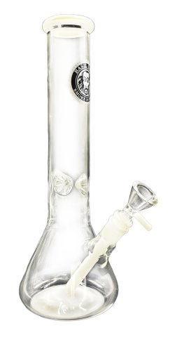 Glass  Beaker  Bong  With  Ice  Spikes   Coloured  Base 33cm 2