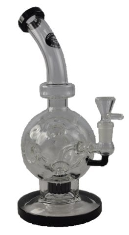Glass  Black  Trim  Bong