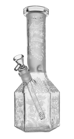 Glass  Hexagonal  Lizard  Bong 31cm