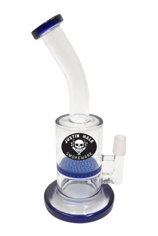 Glass  Justin  Hale  Bong  With  Honeycomb  Percolator