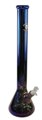 Glass  Multi  Colour  Metallic  Finish  Bong