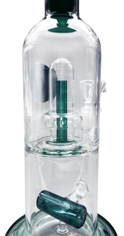 Glass  Percolator  Double  Chamber  Bong 31cm 1
