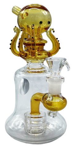 Glass  Percolator  Octopus  Bong 18cm 2
