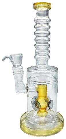 Glass  Percolator  Suckers  Bong 23cm