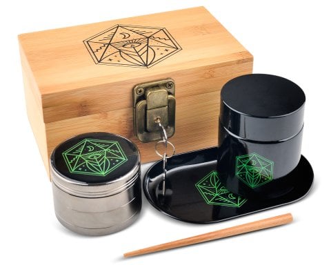 Leaf  Way 5  In 1  Bamboo  Rolling  Box  Gift  Set